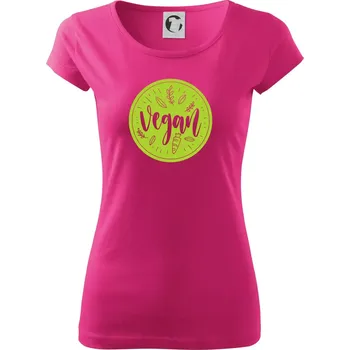 Dámské tričko Vegan zelenina v kruhu - Dámské triko Pure - XS ( Purpurová )