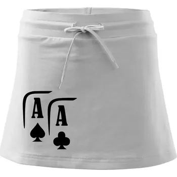 Dámská sukně Poker AA - Sportovní sukně - two in one - L ( Bílá )