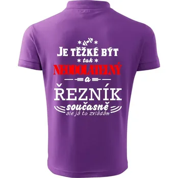 Pánská košile Je těžké být neodolatelný řezník - Polokošile pánská Pique Polo 203 - 3XL ( Fialová )