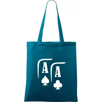Poker AA - Taška bavlněná - 42 x 38 cm ( Petrolejová )