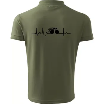 Pánská košile EKG dráhová cyklistika - Polokošile pánská Pique Polo 203 - S ( Khaki )