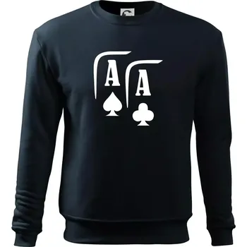 Chlapecké tričko Poker AA - Mikina Essential dětská - 146 cm/10 let ( Námořní modrá (velmi tmavá - téměř černá) )