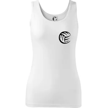 Dámské tričko Volejbal míč prso - Dámské tílko - S ( Bílá )