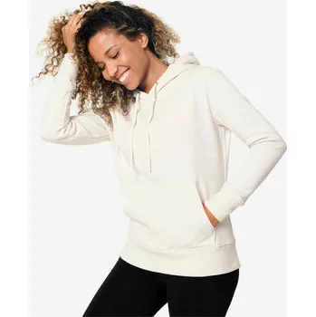 Dámská mikina DOMYOS Dámská fitness mikina s kapucí 2XL BÍLÁ