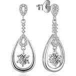 MOISS Třpytivé stříbrné náušnice se zirkony Estera E0003084 + 2 měsíce na vrácení zboží