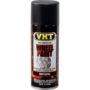 Autolak VHT Wheel Paint barva na kola, SATÉNOVÁ ČERNÁ 325ml