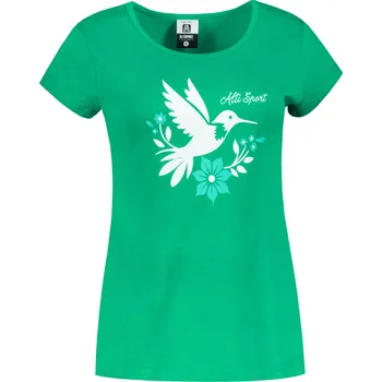 Dámské tričko Dámské triko s krátkým rukávem ALTISPORT ALW192122 STŘEDNĚ ZELENÁ XXL