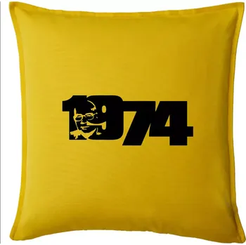 Polštář Husákovo dítě - 1974 - Polštář 50x50 - 50x50 - Pouze potah ( Žlutá )