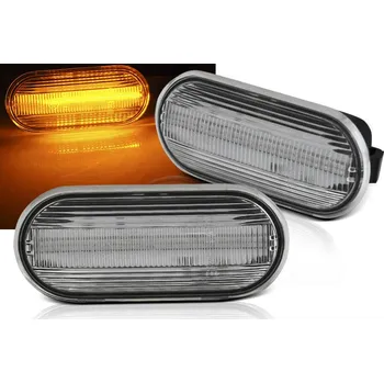 Směrový světlomet Led dynamický boční blikač VW Seat Ford - chrom