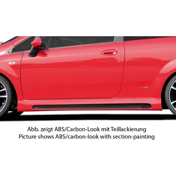 PC tuning Rieger boční práh mont. strana pravá pro Fiat Grande Punto 199 3-dvéř., 5-dvéř., r.v. 10/05-, plast ABS bez povrchové úpravy, s prolisem a výřezem