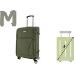 ORLACS 6004 Cestovní kufr M – více barev | 360° kolečka | Textilní materiál Barva: Zelená