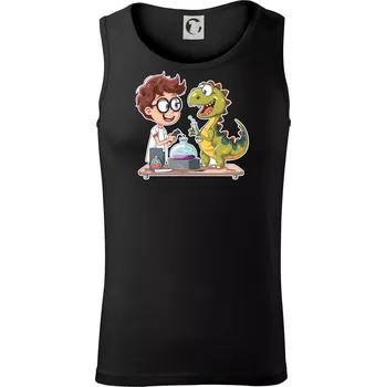 Chemik a dinosaurus - kluk - Tílko pánské Core - 2XL ( Černá )