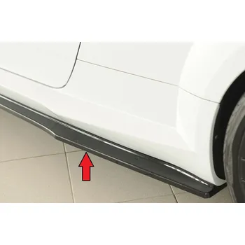 PC tuning Rieger spoiler pod boční práh (ca. 19mm) mont. strana levá pro Audi TTS 8J-FV, 8S roadster, 07/14-08/18, plast ABS lakovaný do černé lesklé barvy