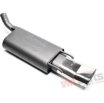 Zadní díl výfuku TA Technix sportovní výfuk - Opel Corsa B hatchback 3/5dvéř. (93-00), 1x 70x140 mm DTM oválná zahnutá nerezová koncovka s pertlem