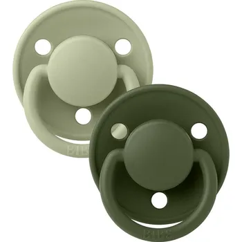 BIBS De Lux dudlíky z přírodního kaučku 2ks / Sage + Hunter Green Velikost dudlíků: 1: 0-6 měsíců
