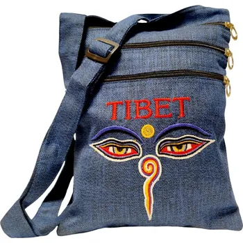 Kabelka Taška plátěná buddhovy oči - různé barvy Barva: Modrá