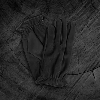 Rukavice Pánské bushcraft kožené rukavice z teletiny vhodné i na motorku Barva: Černá, Velikost: 8