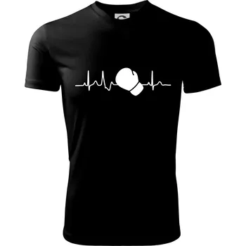 Chlapecké tričko EKG box rukavice - Dětské triko sportovní (dresovina) - 134 cm/8 let ( Černá )