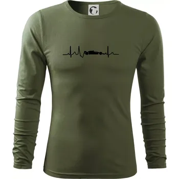 Pánské oblečení EKG formule - Triko s dlouhým rukávem FIT-T long sleeve - S ( Khaki )