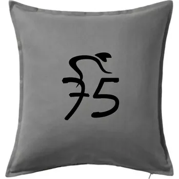 Polštář Cyklista slaví pětasedmdesátku (75) - Polštář 50x50 - 50x50 - Pouze potah ( Tmavě šedý melír )