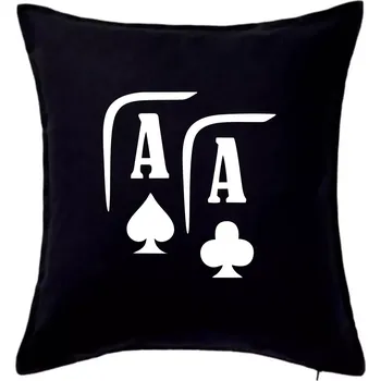 Polštář Poker AA - Polštář 50x50 - 50x50 - Pouze potah ( Černá )