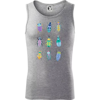 Pánské termoprádlo Barevní brouci (studio-arte.cz) - Tílko pánské Core - L ( Tmavě šedý melír )