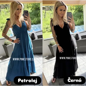 Dámské šaty Šaty na zavazování DIONA Barva: Černá