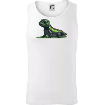 Leguán pixel - Tílko pánské Core - M ( Bílá )