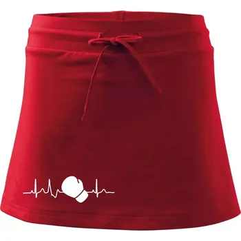 Dámská sukně EKG box rukavice - Sportovní sukně - two in one - M ( Červená )