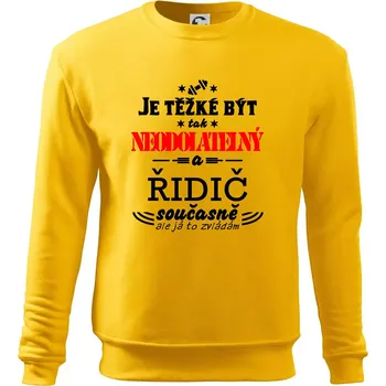 Pánská mikina Je těžké být neodolatelný řidič - Mikina Essential pánská - S ( Žlutá )