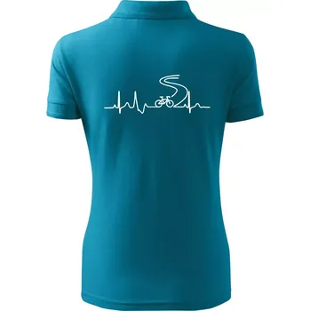 EKG silniční cyklistika - Polokošile dámská Pique Polo - 2XL ( Tmavý tyrkys )