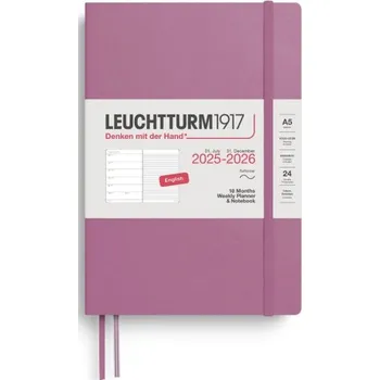 Diář Leuchtturm1917 Weekly Planner & Notebook 2026 Medium (A5) 18 Months Dusty Rose
