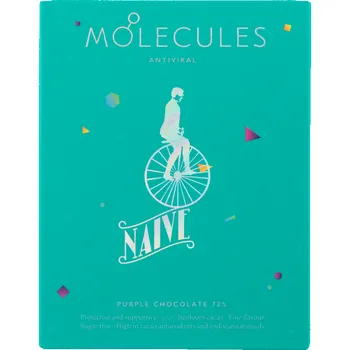 Čokoláda Naive 72% ANTIVIRAL MOLECULES (fialová bioaktivní čokoláda bez cukru) Naive, 60 g (3x20g)