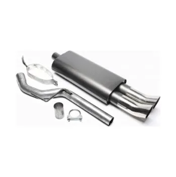 Zadní díl výfuku TA Technix sportovní výfuk - VW Passat B3 / B4 vč. Variant (88-97) kromě Syncro / VR6, 2x 76 mm DTM zahnutá nerezová koncovka bez pertlu