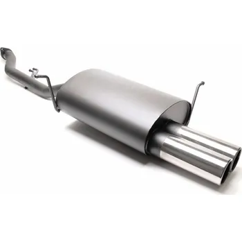 Zadní díl výfuku TA Technix sportovní výfuk - BMW 3 E36 Compact 316i, 2x 76 mm rovná nerezová koncovka s pertlem