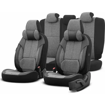 Potah sedadla Sada autopotahů OTOM VOYAGER 102 ŠEDÉ TMAVÉ 3-ZIP