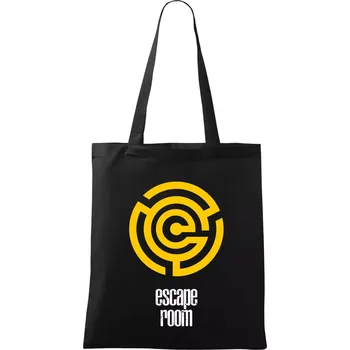 Escape room labyrint - Taška bavlněná - 42 x 38 cm ( Černá )