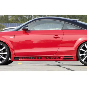 PC tuning Rieger boční práh mont. strana levá pro Audi TT 8J kupé, roadster, r.v. 09/06-, plast ABS bez povrchové úpravy, s prolisem, s prolisem a dvěma výřezy