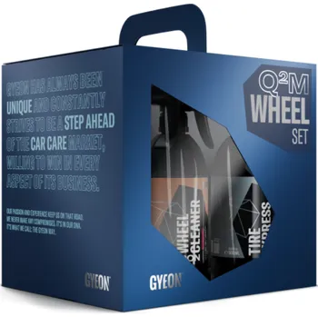 Sada autokosmetiky na čištění ALU kol vč. lesku na pneumatiky Gyeon Q2M Wheel Set - Bundle Box + Q2M TireCleaner (80 ml)