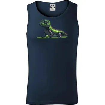 Leguán pixel - Tílko pánské Core - XL ( Námořní modrá (velmi tmavá - téměř černá) )