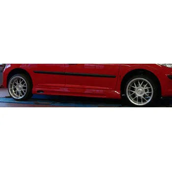 PC tuning Rieger boční práh mont. strana levá pro Peugeot 207 3-dvéř., 5-dvéř., kabriolet, sedan, r.v. 03/07-, 04/06-, plast ABS bez povrchové úpravy, s prolisem a výřezem