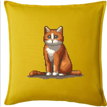 Polštář Kočka rezavá - Polštář 50x50 - 50x50 - Pouze potah ( Žlutá )