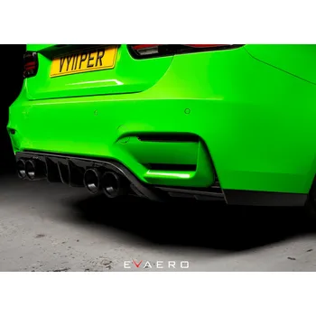 Nárazník BMW M3 F80 - karbonový difuzor zadního nárazníku s postranními splittery, EVAERO