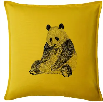 Polštář Smutná panda - Polštář 50x50 - 50x50 - Pouze potah ( Žlutá )