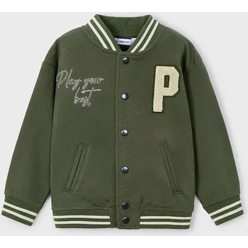 Chlapecká mikina Dětská mikina Mayoral zelená barva, s aplikací, 4424 4424.5A.Mini.9BYA 81X, vel. 116