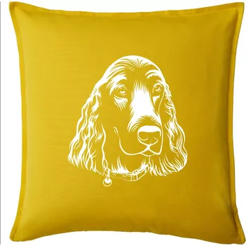 Polštář Kokršpaněl - hlava kreslená - Polštář 50x50 - 50x50 - Pouze potah ( Žlutá )