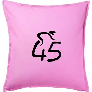 Polštář Cyklista slaví pětačtyřicítku (45) - Polštář 50x50 - 50x50 - Pouze potah ( Růžová )