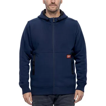 Pánská mikina MILWAUKEE WHS GRIDIRON pracovní mikina s kapucou na zip modrá velikost L
