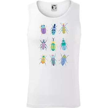 Barevní brouci (studio-arte.cz) - Tílko pánské Core - XL ( Bílá )