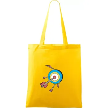 Šípy v barevném terči - Taška bavlněná - 42 x 38 cm ( Žlutá )